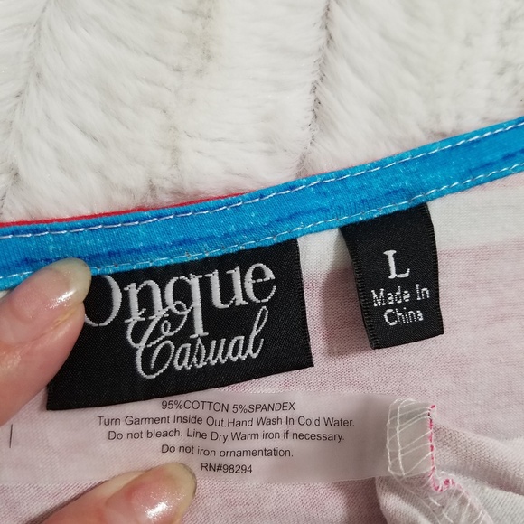 Onque Casual PARIS graphic tee Eiffel Tower multicolored Lrg. - Picture 3 of 7